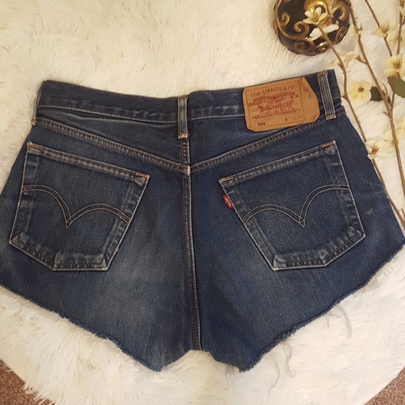 Levi Denim Button Fly Shorts - Picture 4 of 5